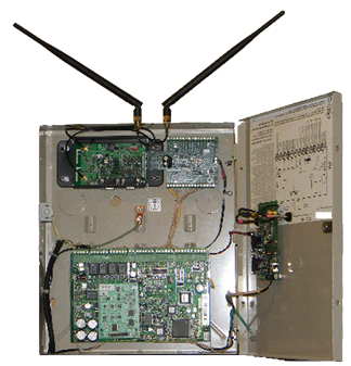 Wireless radios in an access control panel